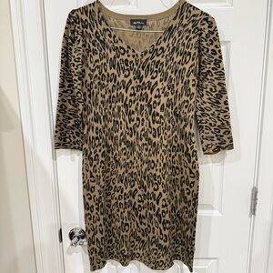 Animal Print Sweater Dress